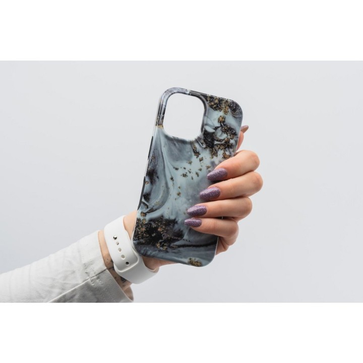 Case for iPhone 15 PRO Forcell F-Protect Mirage compatible with MagSafe Military Drop-Test silver fog