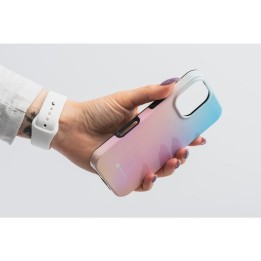 Чохол для iPhone 15 PRO MAX Forcell F-Protect Mirage сумісний із MagSafe Military Drop-Test pinky blue
