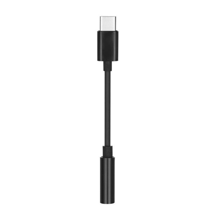 Адаптер AUX Тип C (штекер (male)) для Jack 3,5 mm (гнездо (female)) черный