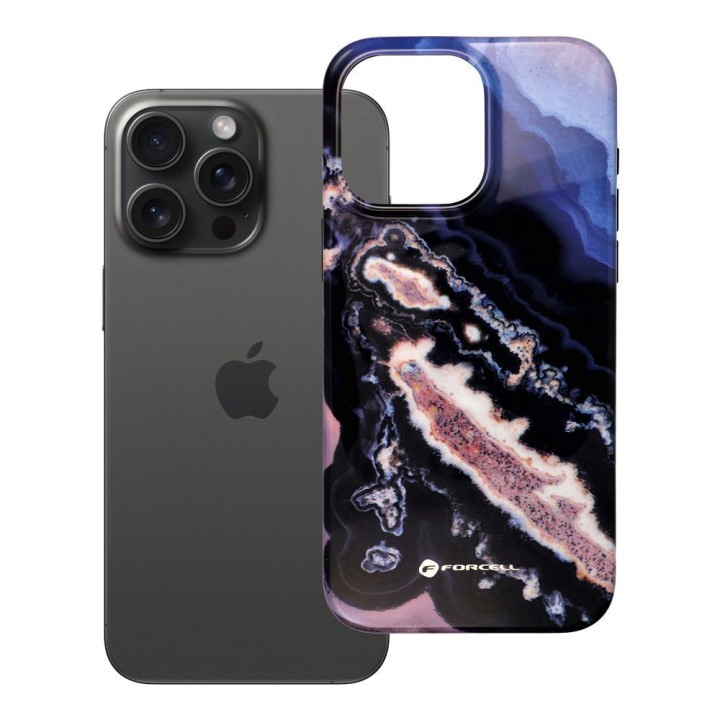 Чехол для iPhone 15 PRO MAX Forcell F-Protect Mirage совместимый с MagSafe Military Drop-Test gold island