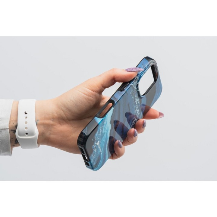 Case for iPhone 15 Forcell F-Protect Mirage compatible with MagSafe Military Drop-Test deep sea