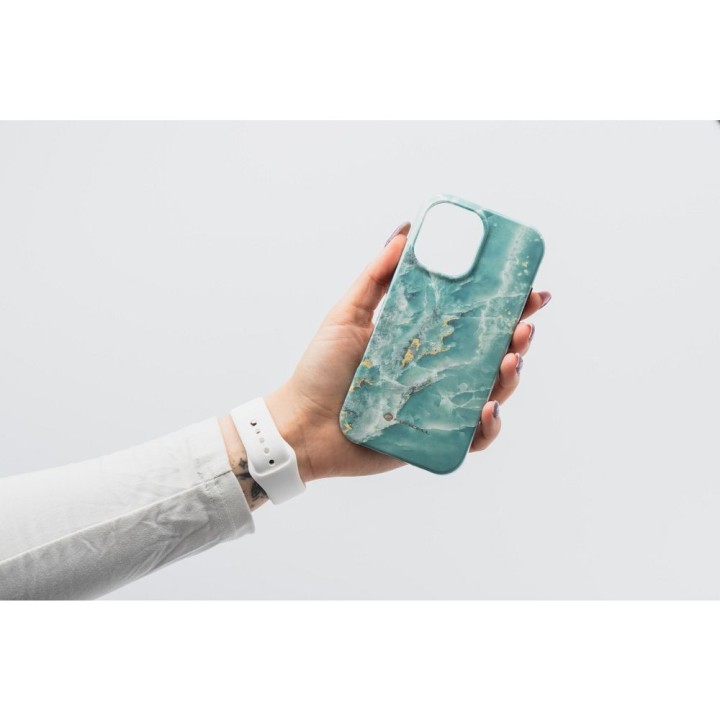 Case for iPhone 15 PRO MAX Forcell F-Protect Mirage compatible with MagSafe Military Drop-Test green marble