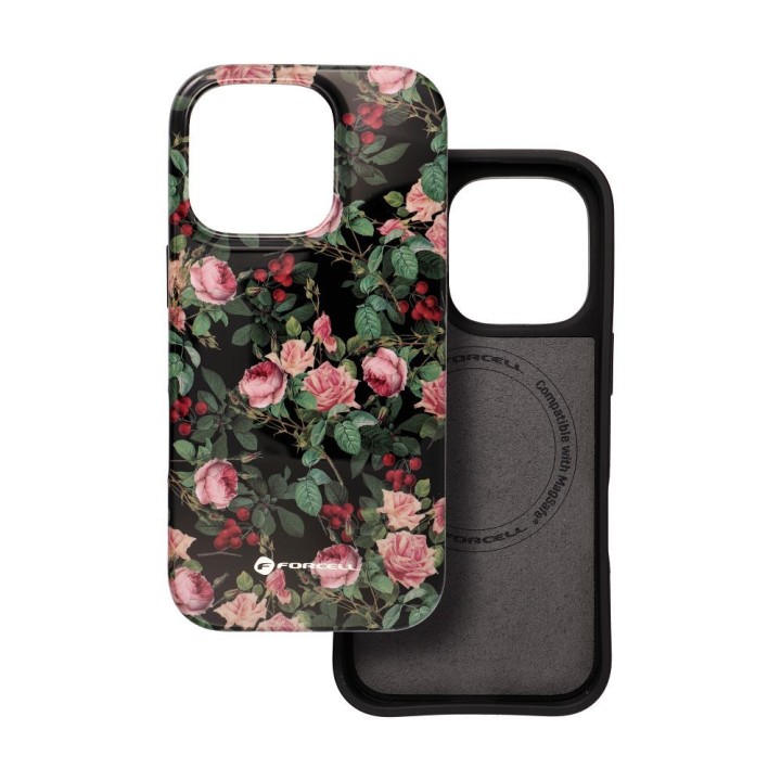 Чохол для iPhone 15 PRO MAX Forcell F-Protect Mirage сумісний із MagSafe Military Drop-Test rose drama