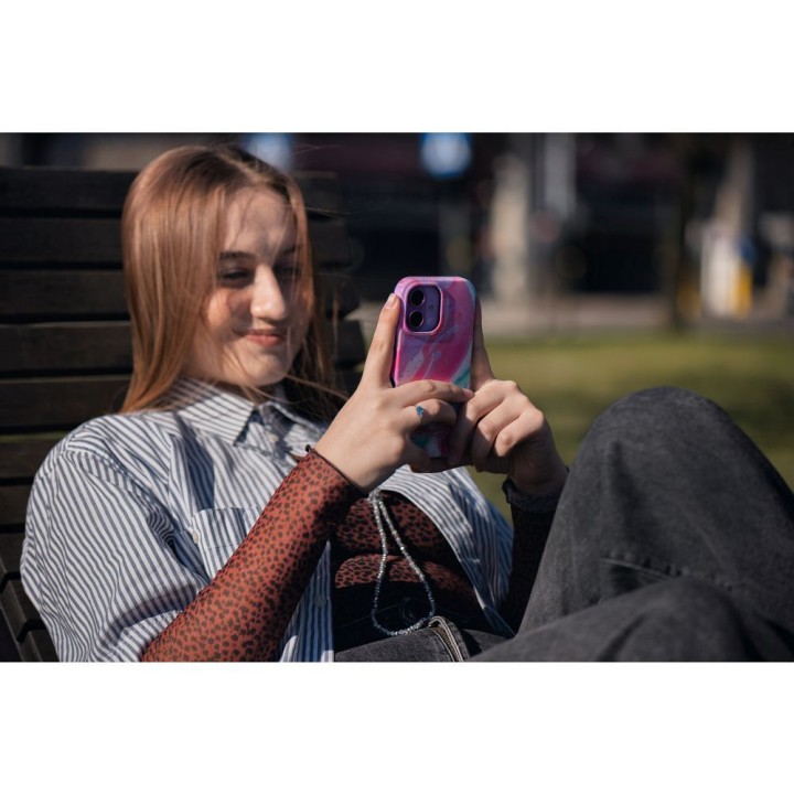 Case for iPhone 15 PRO MAX Forcell F-Protect Mirage compatible with MagSafe Military Drop-Test pink marble