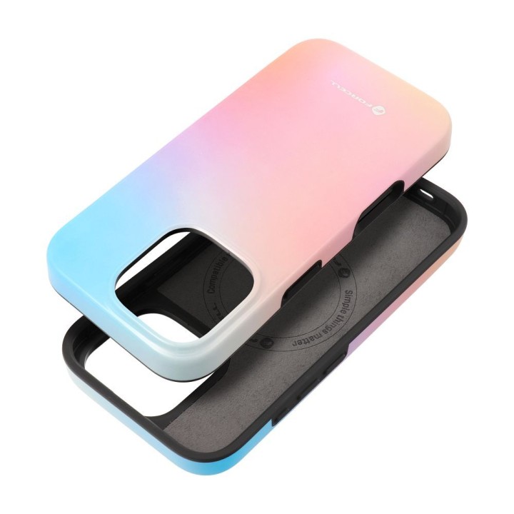 Case for iPhone 15 PRO MAX Forcell F-Protect Mirage compatible with MagSafe Military Drop-Test pinky blue