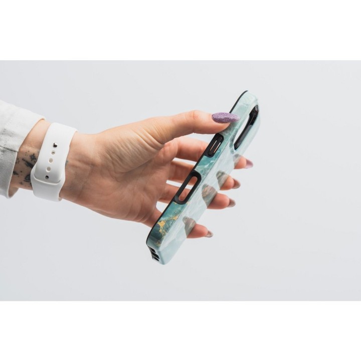 Чохол для iPhone 15 PRO MAX Forcell F-Protect Mirage сумісний з MagSafe Military Drop-Test green marble