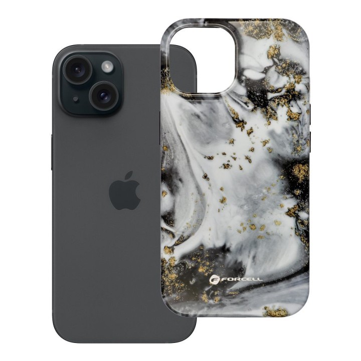 Чохол для iPhone 15 Forcell F-Protect Mirage сумісний із MagSafe Military Drop-Test silver fog