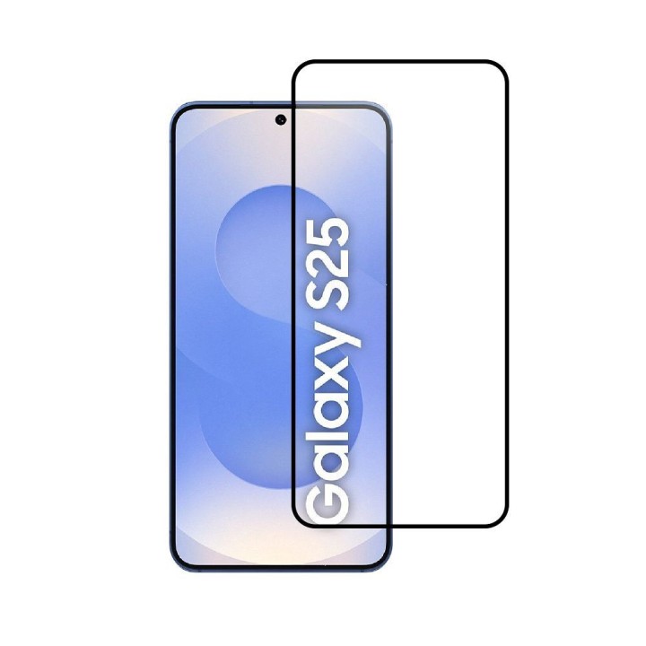 Загартоване скло 5D для Samsung S25 PLUS / S25 EDGE (клей по всій поверхні / сумісне з чохлами) Blue Star чорне
