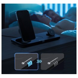 Бездротовий зарядний пристрій Forcell F-Energy 3w1 MagNetix USB C Qi2 20,5W сумісна з MagSafe чорний 0INT