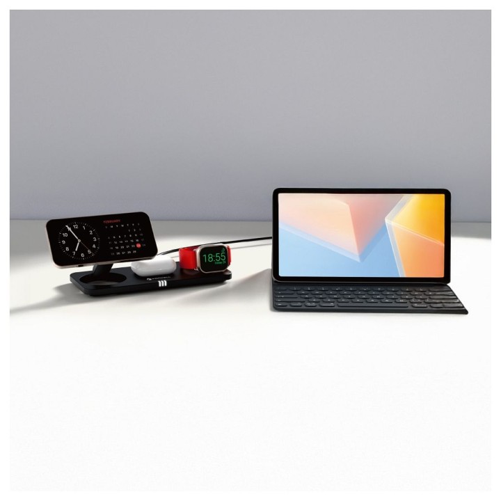 Бездротовий зарядний пристрій Forcell F-Energy 3 в 1 MagNetix USB C Qi2 20,5W сумісний з MagSafe чорний 0INT
