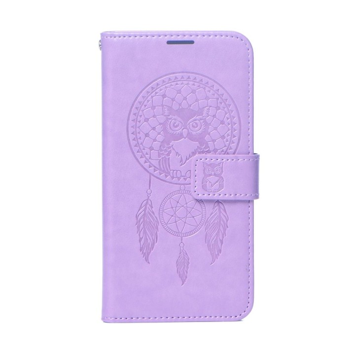 Чехол с клапаном для Xiaomi Redmi 14C Mezzo Book ловец снов фиолетовый