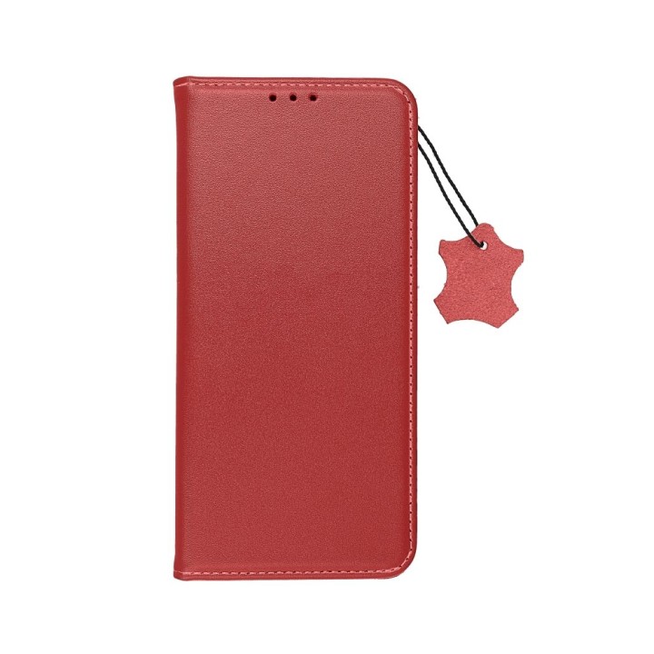 Etui z klapką na Xiaomi Redmi 14C Smart Pro Book skórzane bordowe