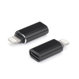 Adapter Typ C (żeński) do Lightning (męski) czarny