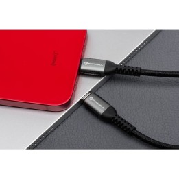 Кабель USB A для Lightning Forcell F-Energy 2,4A 12W Cafule 2 m C257 черный