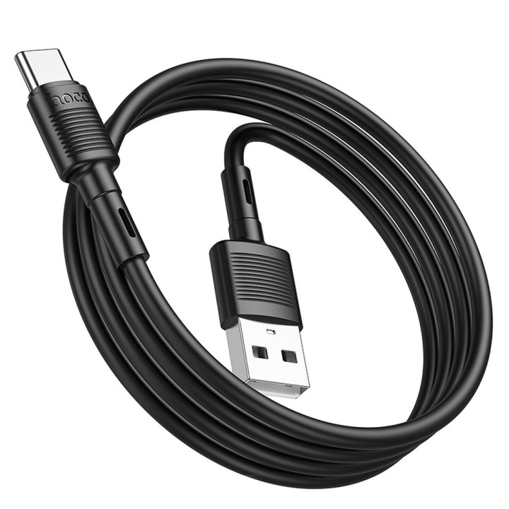 Кабель USB A — USB C Hoco 3A 1 m X83 черный
