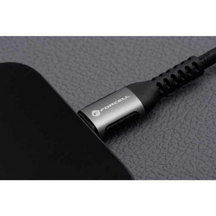 Кабель USB A для Lightning Forcell F-Energy 2,4A 12W Cafule 2 m C257 чорний