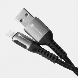 Кабель USB A для Lightning Forcell F-Energy 2,4A 12W Cafule 3 m C257 чорний