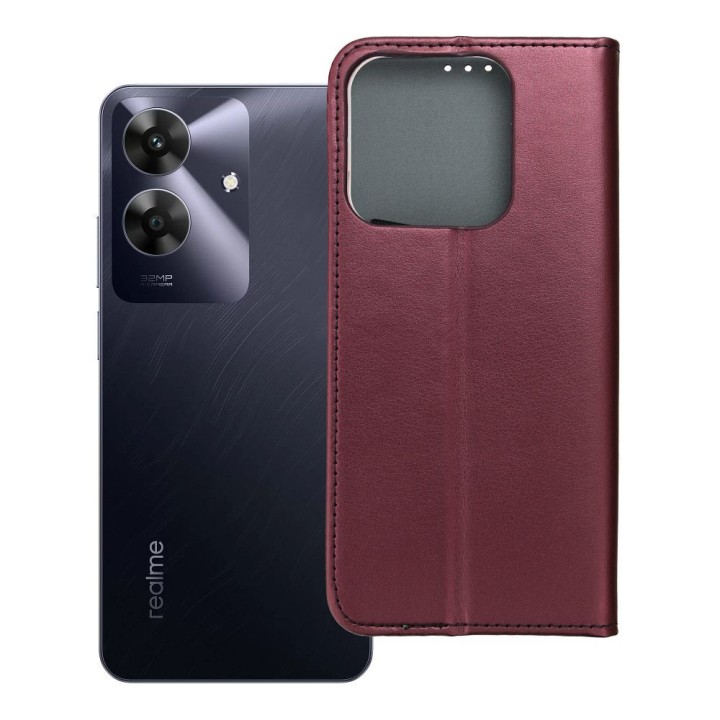 Flip case for Realme NOTE 60 Smart Magneto burgundy