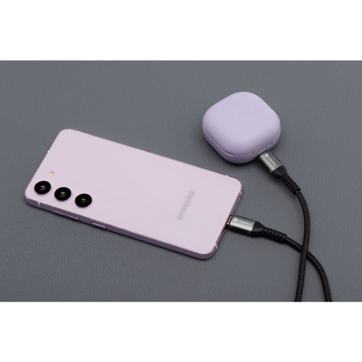 Кабель USB A — Lightning Forcell F-Energy 2,4A 12W Cafule 3 m C257 чорний