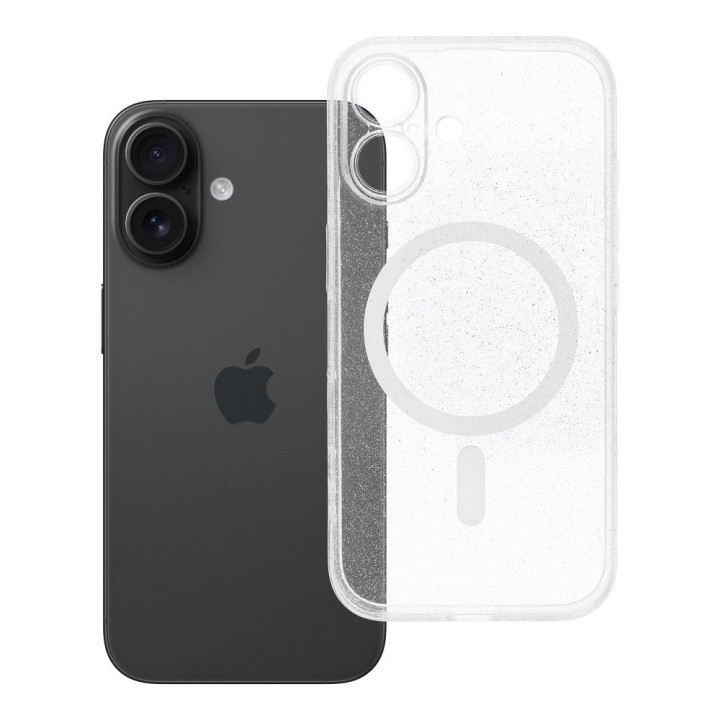 Etui na iPhone 16 Clear Mag Cover - Glitter (Str / Camera Protection) zgodne z MagSafe transparentne glitter