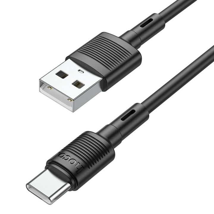 Кабель USB A — USB C Hoco 3A 1 m X83 черный