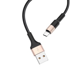Кабель USB-A – USB-C Hoco 2A 1 m X26 чорно золотий