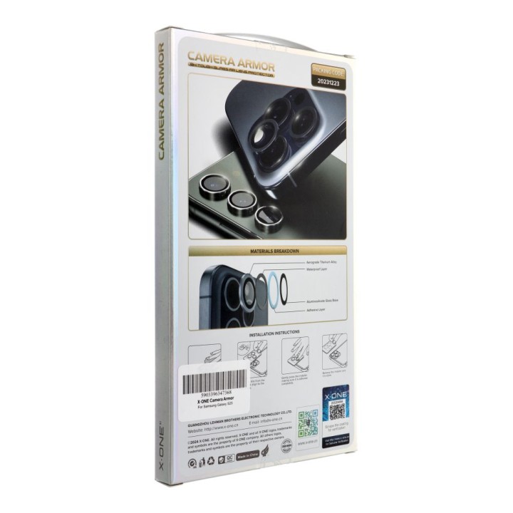 Sapphire glass for camera lens for Samsung S25 X-One Camera Armor