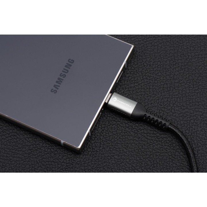 Кабель USB C — Lightning Forcell F-Energy PD 3A 27W Cafule 2 m C259 чорний