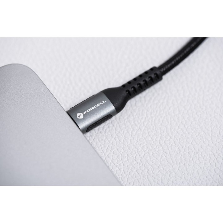 Кабель USB-C – USB-C Forcell F-Energy QC4.0 PD 5A 100W Cafule 3 m C260 черный