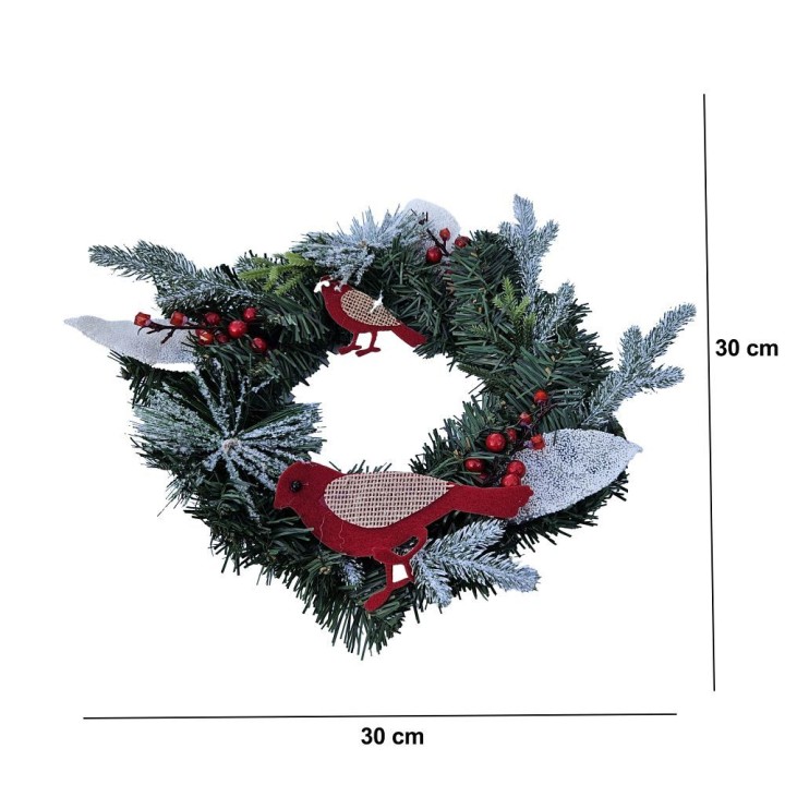 Holiday arrangement decorative wreath 30 cm RC-K-512 green