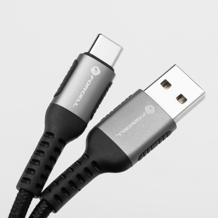Кабель USB A — USB C Forcell F-Energy QC4.0 3A 66W Cafule 2 m C256 черный