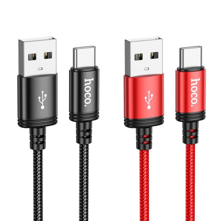 Кабель USB-A – USB-C Hoco 3A 1 m X89 черный