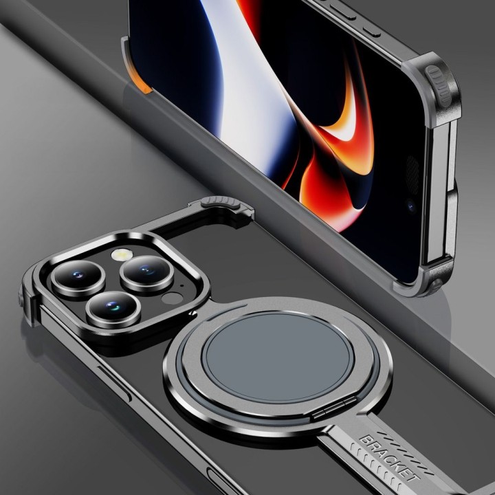 Чохол TITANIUM Bracket сумісний з MagSafe для IPHONE 16 PLUS чорний