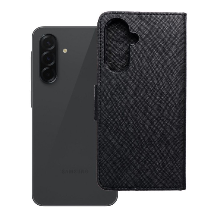 Чехол с клапаном для Samsung A36 Fancy Book черный