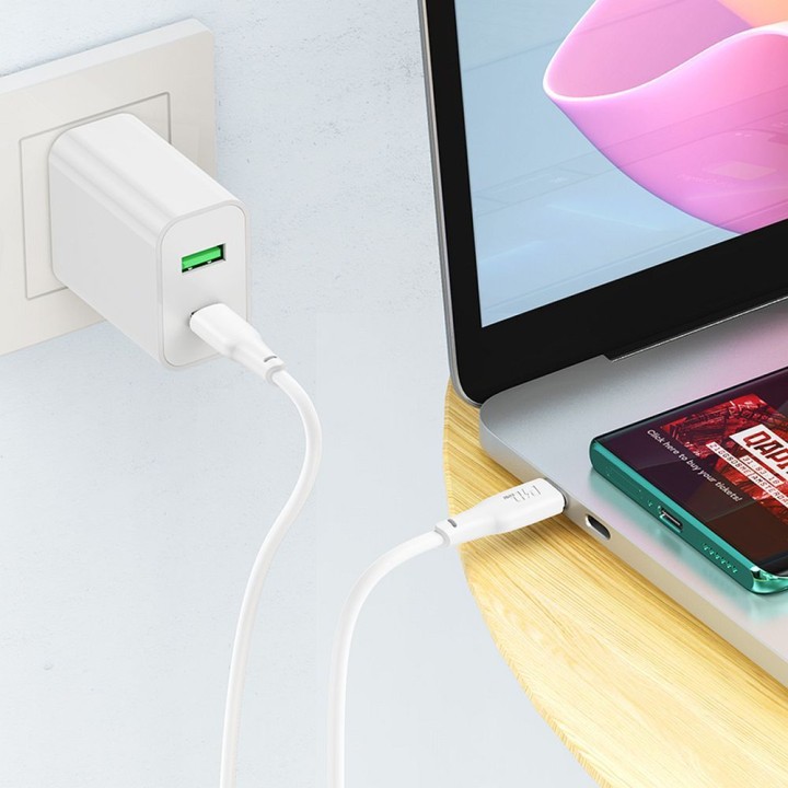 Кабель USB-C – USB-C Hoco 3A 100W 1 m X93 белый