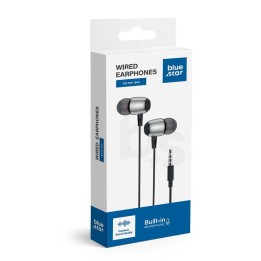 Наушники проводные вкладыши Jack 3,5 mm Blue Star M09 1,2 m черные