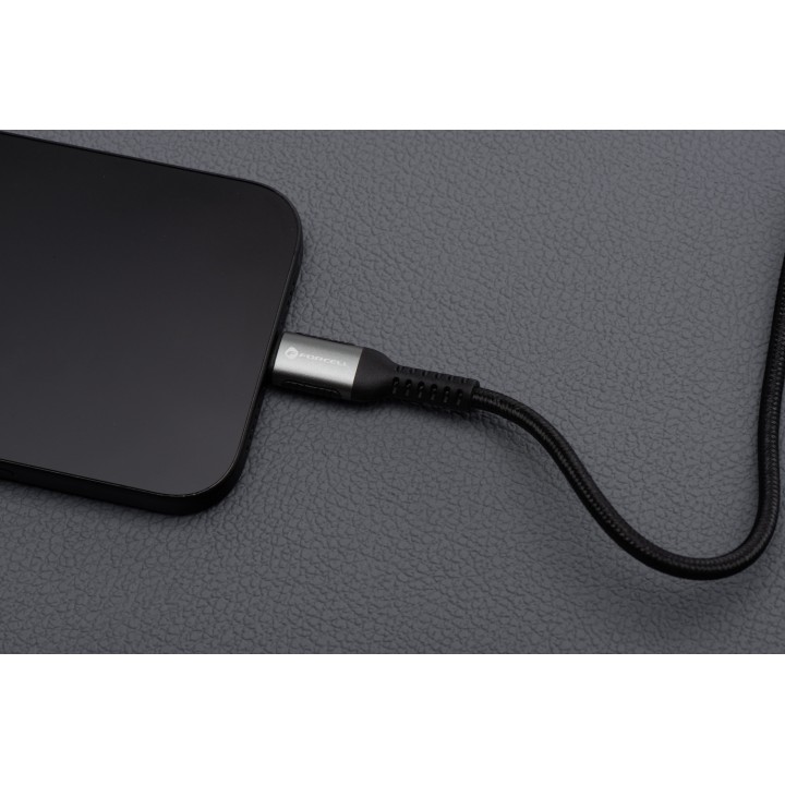 Кабель USB C — USB C Forcell F-Energy QC4.0 PD 5A 240W Cafule 2 m C263 чорний