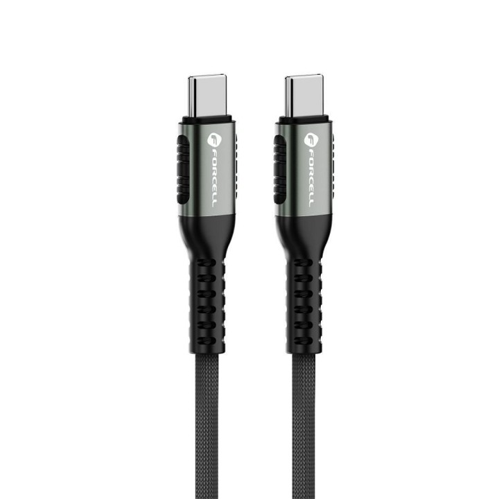 Кабель USB-C – USB-C Forcell F-Energy QC4.0 PD 5A 240W Cafule 3 m C263 чорний