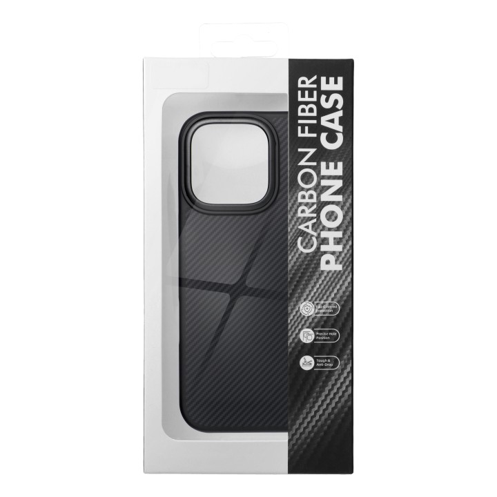 Case for iPhone 15 Carbon Elite Mag Cover MagSafe compatible black