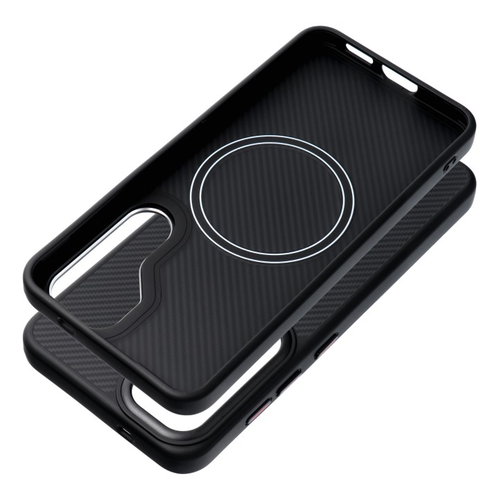 Case for Samsung S25 Carbon Elite Mag Cover MagSafe compatible black
