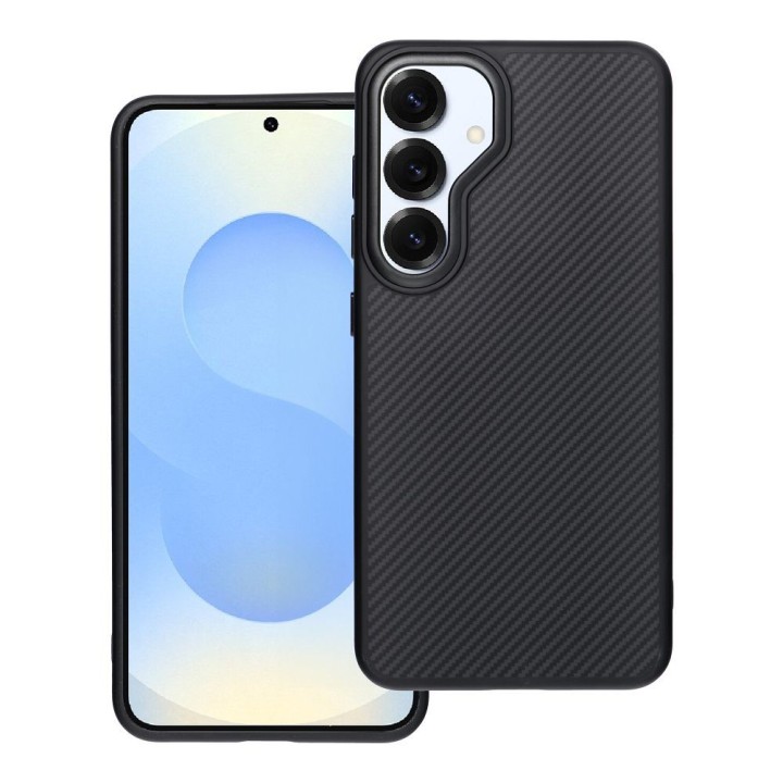 Case for Samsung S25 Carbon Elite Mag Cover compatible with MagSafe black