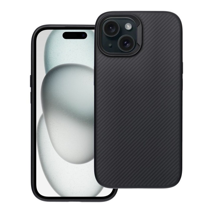 Case for iPhone 15 Carbon Elite Mag Cover MagSafe compatible black