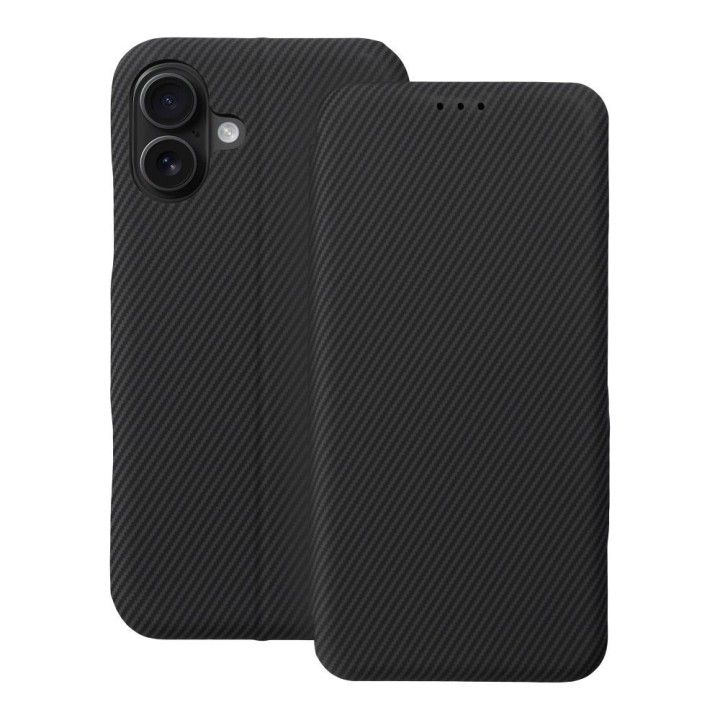 Flip case for iPhone 16 PLUS Folio Side Magnet black