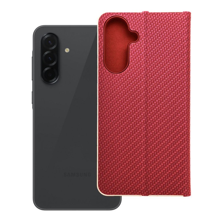 Flip case for Samsung A36 5G Luna Book Carbon red