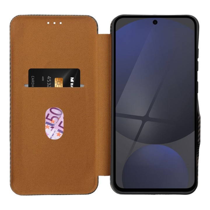Flip case for Samsung S25 PLUS Folio Side Magnet brown