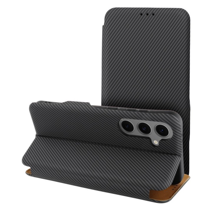 Чехол с клапаном для Samsung S25 PLUS Folio Side Magnet серый