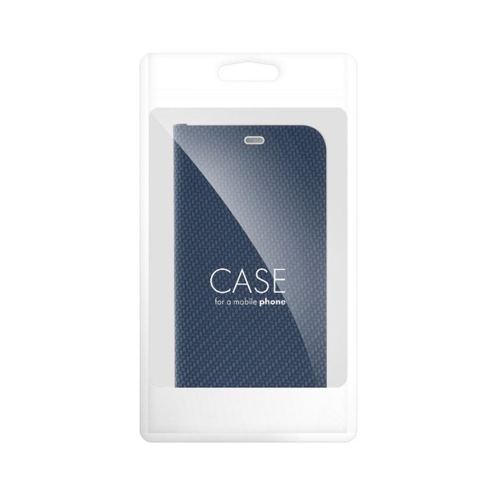 Kabura LUNA Book Carbon do IPHONE 14 Plus niebieski