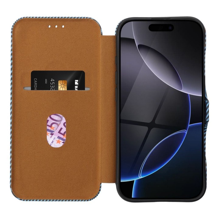 Etui z klapką na iPhone 14 PRO Folio Side Magnet niebieskie
