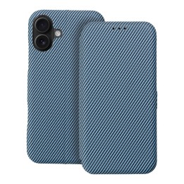 Чехол с клапаном для iPhone 16 PLUS Folio Side Magnet синий