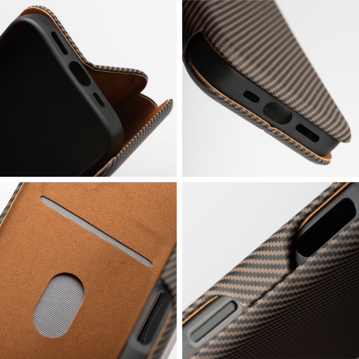 Чехол с клапаном для Xiaomi Redmi NOTE 14 5G Folio Side Magnet коричневый